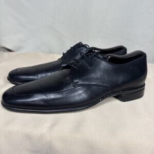 To Boot New York Adam Derrick Men’s 8.5 Black Leather Apron Toe Derby Italy
